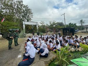 Pos Koki SSK IV Dum-Dum Yonarhanud 8MBC Dapat Kunjungan dari Pelajar SMP