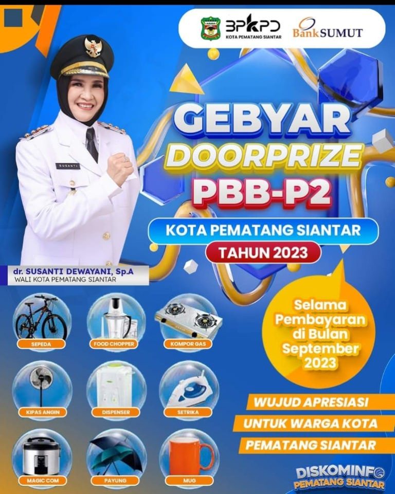 Berbagai Doorprize Menanti Masyarakat Taat Pajak di Siantar