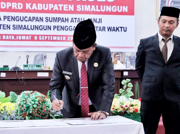 Bupati dan Ketua DPRD Simalungun Teken Nota Kesepakatan