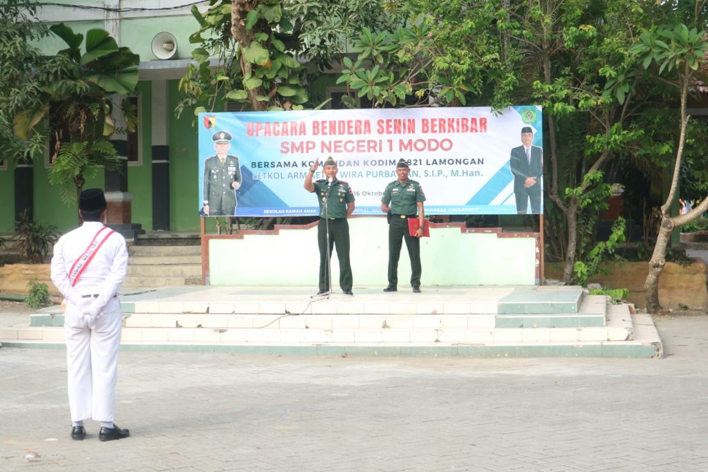 Dandim Lamongan Motivasi Pelajar SMPN 1 Modo