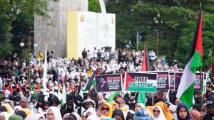 20 Ribuan Masyarakat Langkat Lintas Agama Peduli Palestina