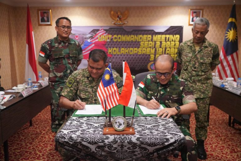 Penandatanganan Hasil Unit Commander’s Meeting Antara TNI AD dengan TDM