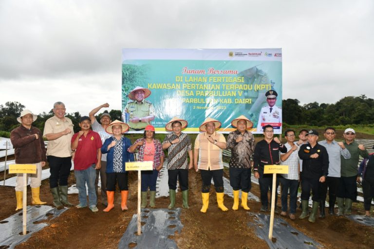 Pj Gubernur Sumut Tinjau Langsung Kawasan Pertanian Terpadu Dairi