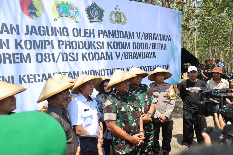 Pangdam Tanam Jagung di Desa Ngeni Blitar