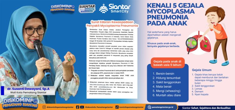 Dinkes Siantar Terbitkan Surat Edaran Kewaspadaan Penyakit Mycoplasma Pneumonia