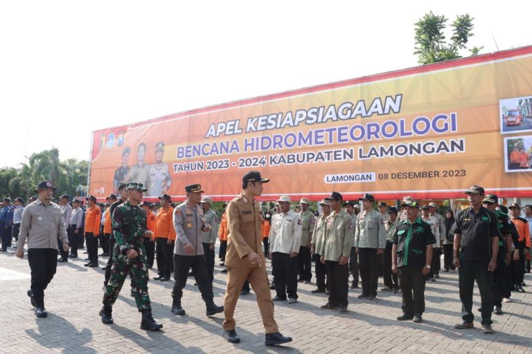 Forkopimda Lamongan Gelar Apel Antisipasi Bencana Hidrometeorologi