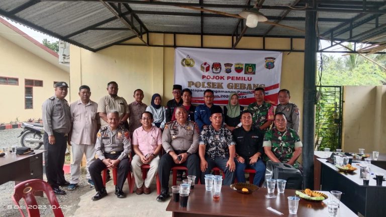 Giat POJOK PEMILU, oleh Polsek Jajaran Polres Langkat untuk Pemilu Damai