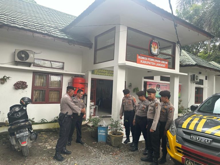 Jajaran Polres Langkat Cipta kondisi Pemilu Aman dan Damai