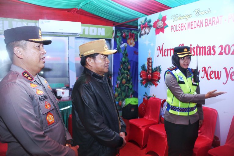 Pj Gubernur bersama Forkopimda Sumut Kunjungi Gereja dan Tinjau Pos Pam Nataru