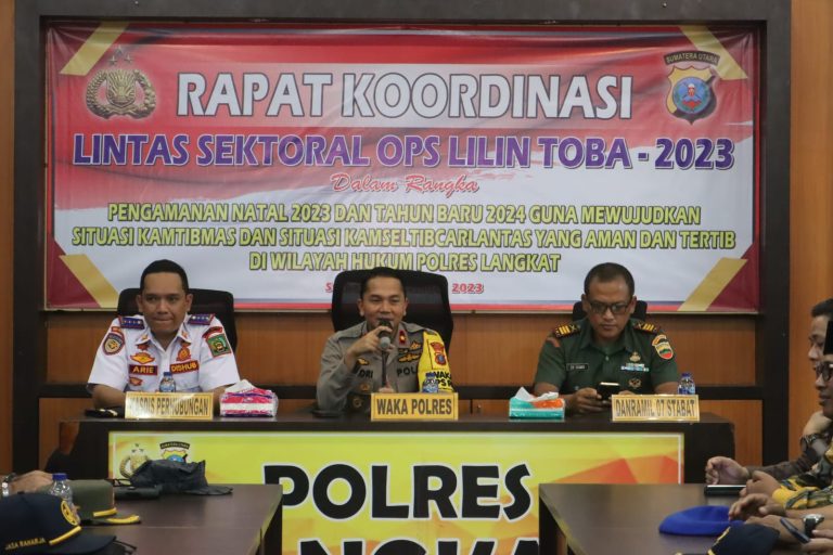 Polres Langkat Rapat Kordinasi Lintas Sektoral dalam rangka Ops Lilin Toba - 2023