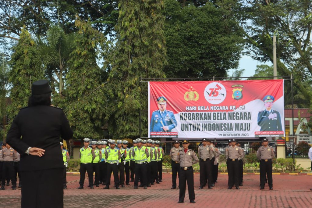 Polres Langkat memperingati Hari Bela Negara Ke-75 Tahun 2023