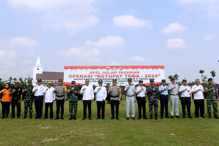 Apel Gelar Pasukan Ketupat Toba 2024, Pj Gubernur Sumut Pastikan Mudik Aman