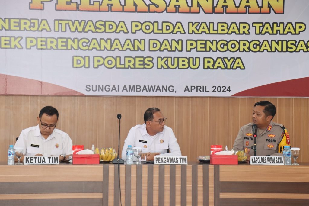 Polres Kubu Raya Terima Kunjungan Tim Wasrik Itwasda