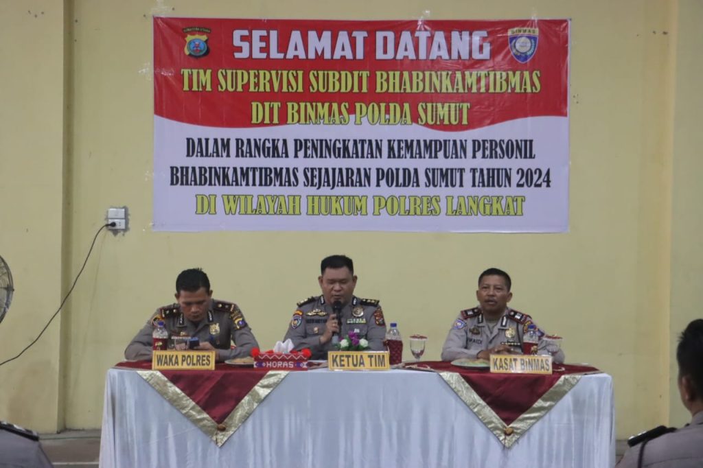 Tim Supervisi Dit Binmas Polda Sumut Kunjungi Polres Langkat