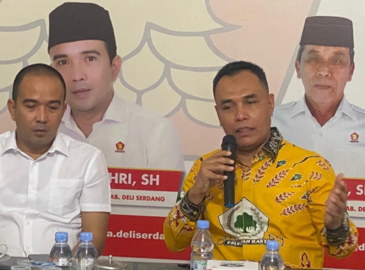 H Hamdani Syahputra Silahturahmi ke DPC Gerindra Deli Serdang