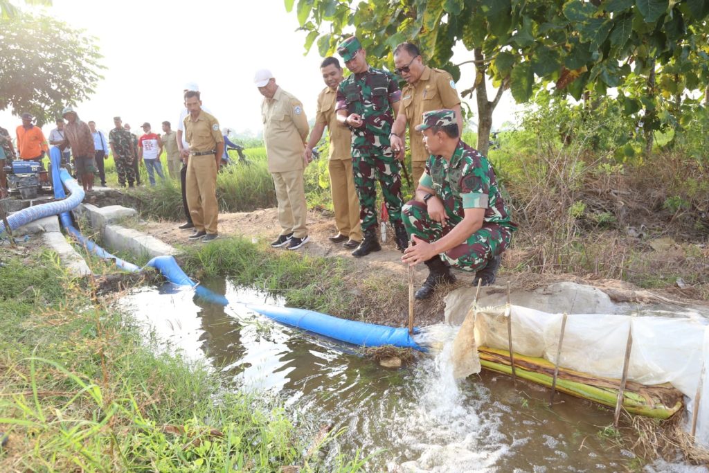 Satgas Pangan Mabes TNI Tinjau Pompanisasi dan Lahan Ketahanan Pangan Kodim Lamongan