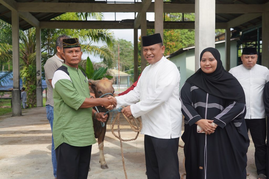 Danrem 121Abw Serahkan Hewan Qurban di Sintang