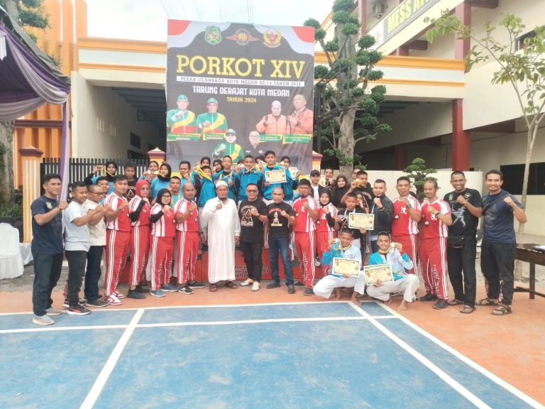 Marelan Juara Umum Cabor Tarung Derajat Porkot Medan 2024