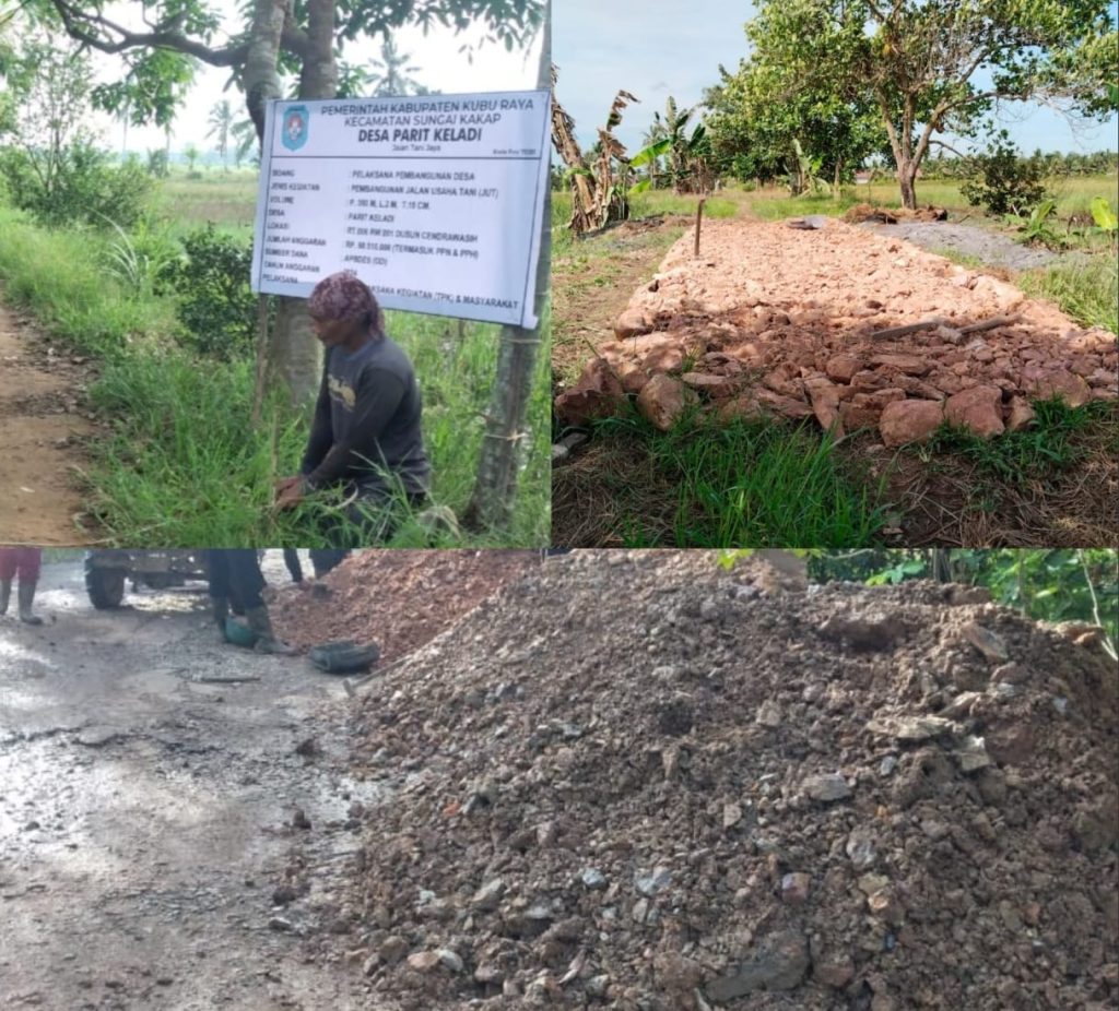 Pembangunan Jalan Usaha Tani di Desa Parit Keladi