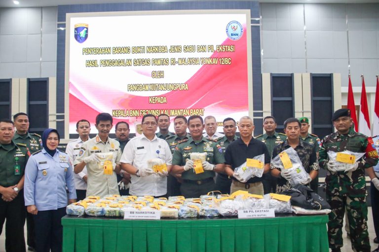 Danrem 121Abw Hadiri Penyerahan Barang Bukti Narkoba