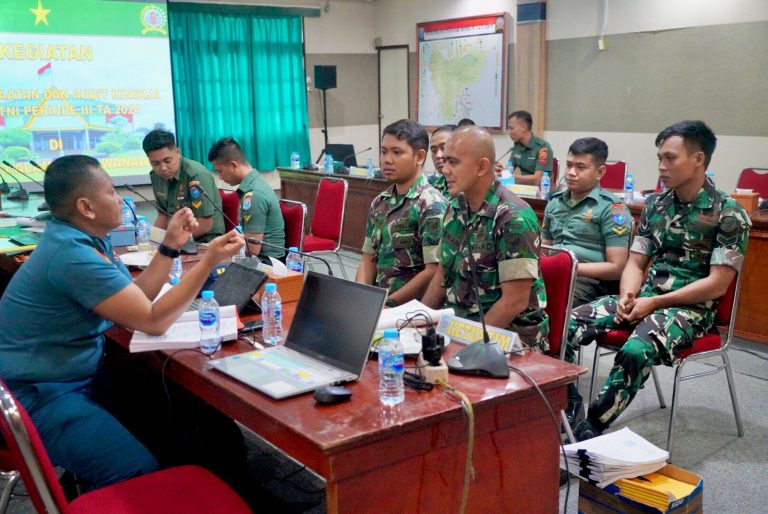 Korem 121Abw Terima Tim Audit Kinerja dari Intjen TNI Periode III