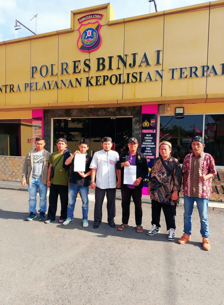 Pihak pondok pesantren Ma'rifatullah bersama kuasa hukumnya setelah membuat laporan di Polres Binjai