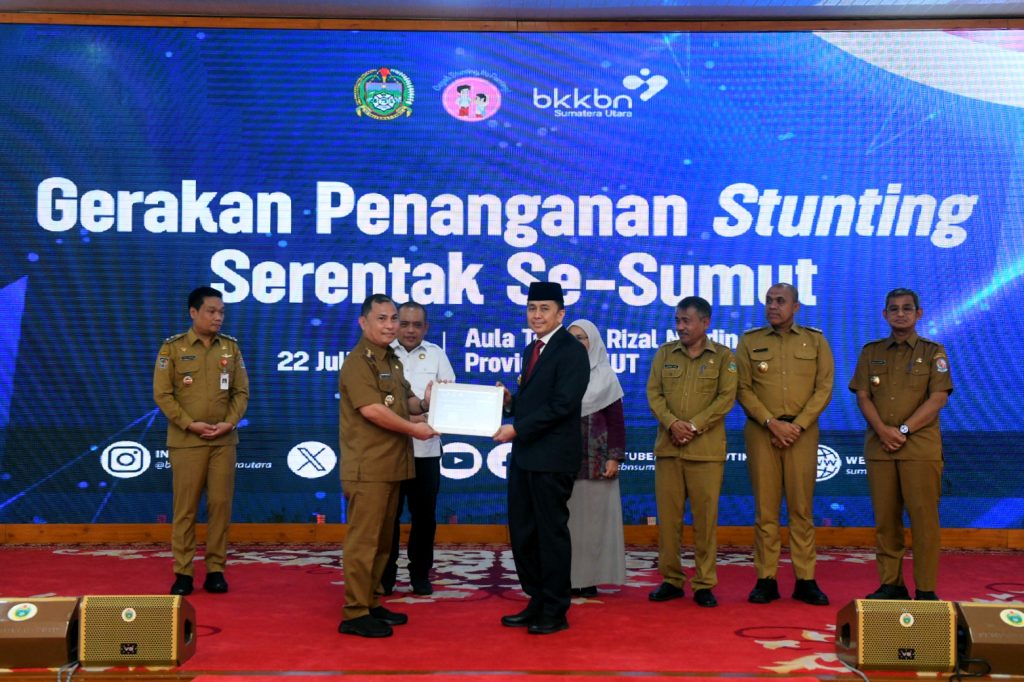 Pj Gubernur Agus Fatoni Launching Gerakan Serentak Penanganan Stunting Se-Sumut