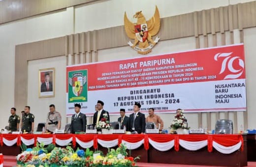 Forkopimda Simalungun Rapat Paripurna Dengarkan Pidato Kenegaraan