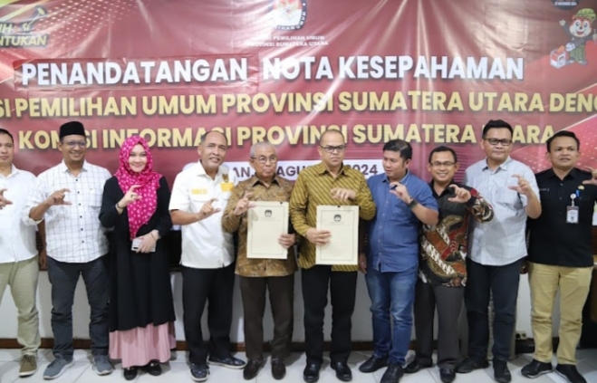 KPU Sumut MoU Keterbukaan Informasi Publik dengan KIP Sumut