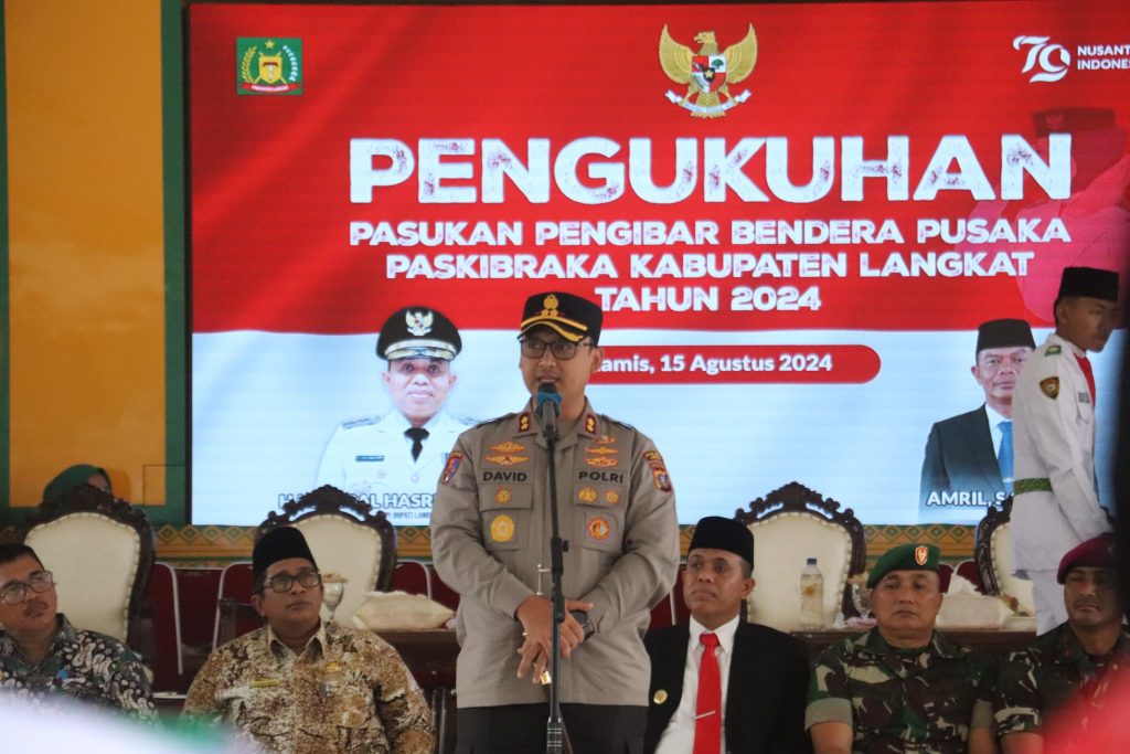 Kapolres Langkat Hadiri Pengukuhan Paskibraka 2024