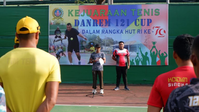 Korem 121 Abw Gelar Kejuaraan Tenis Lapangan Danrem 121 Abw Cup