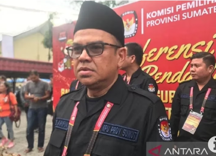 Pendaftaran KPU Sumut Terima Berkas Satu Pasangan Calon Gubsu dan Wagubsu