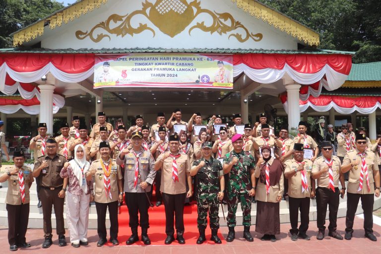 Kapolres Langkat Hadiri Upacara Hari Pramuka ke-63