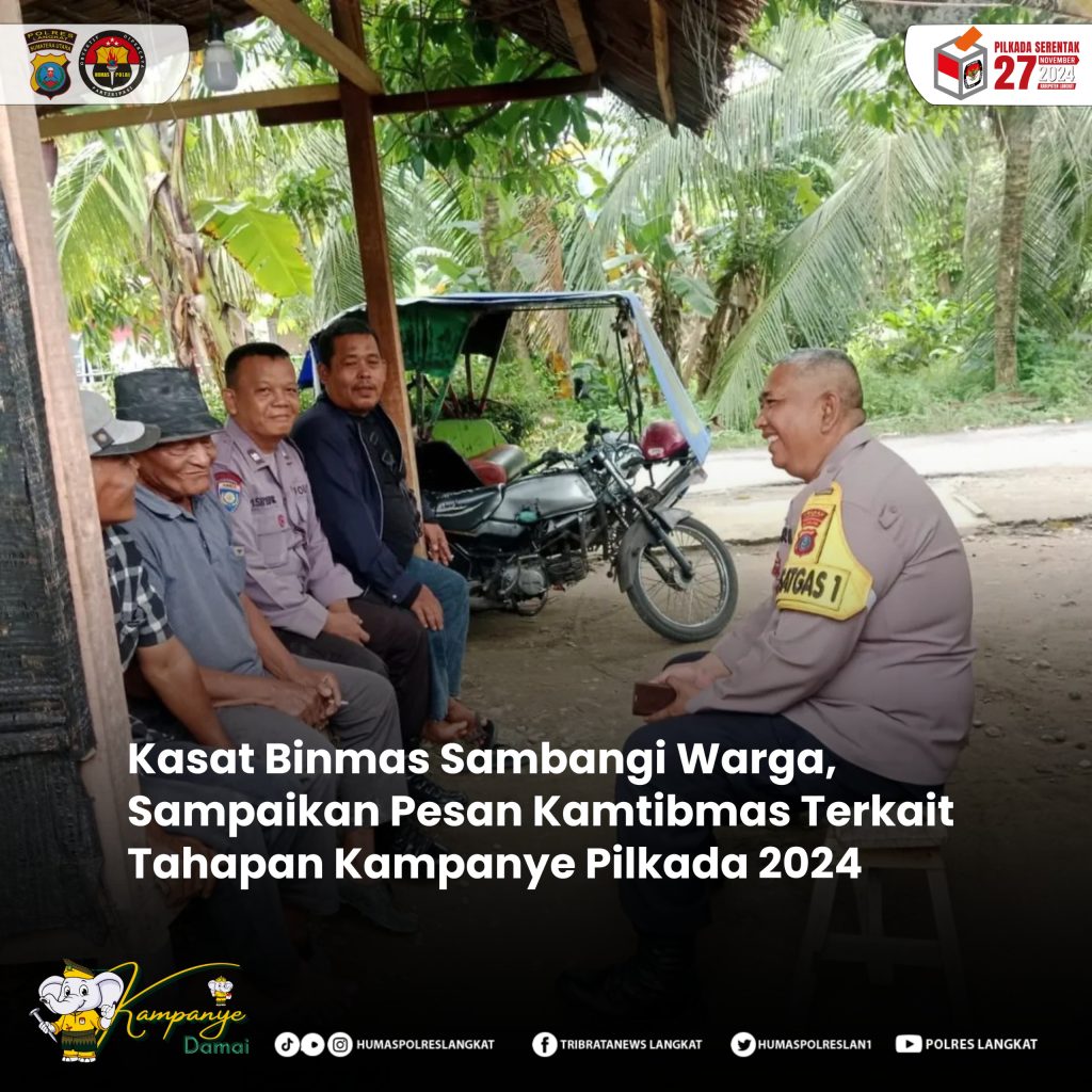 Kasat Binmas Polres Langkat Sambangi Warga