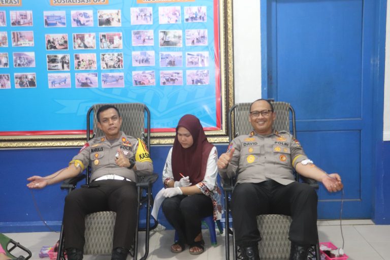 Sat Lantas Polres Langkat laksanakan Donor Darah