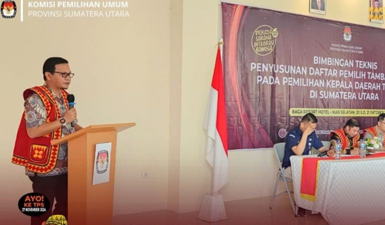 KPU Provinsi Sumut Gelar Bimtek Penyusunan Daftar Pemilih Tambahan Pilkada 2024