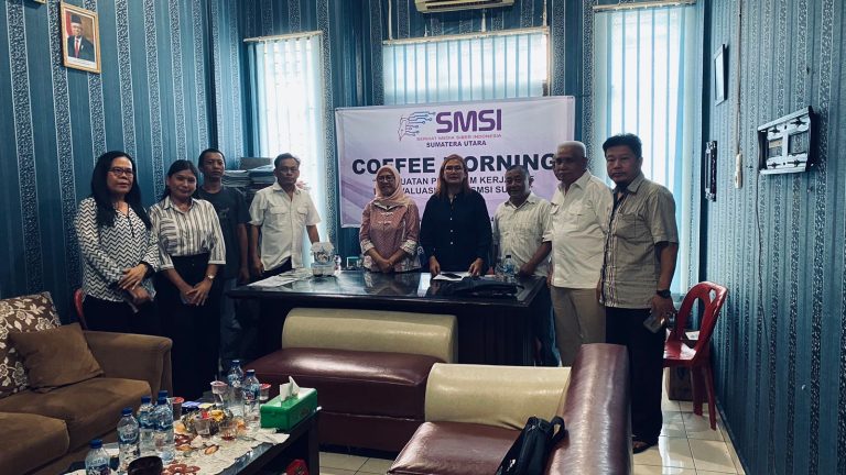 Ketua Erris Napitupulu SMSI Sumut Gelar Coffee Morning