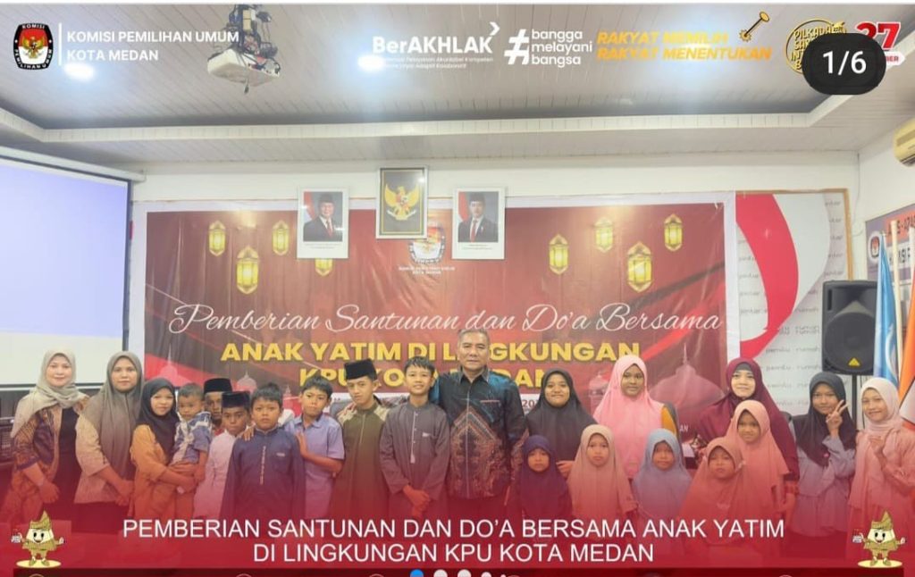 KPU Kota Medan Gelar Santunan dan Doa Bersama Anak Yatim