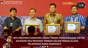 KPU Sumatera Utara Terbaik dalam Pengelolaan Pelaporan Dana Kampanye