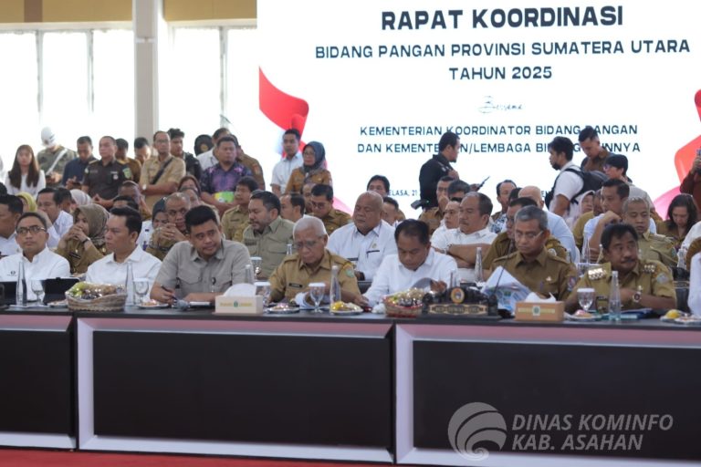 Bupati Asahan Ikuti Rakor Bidang Pangan Provsu Bersama Menko Bidang Pangan Indonesia