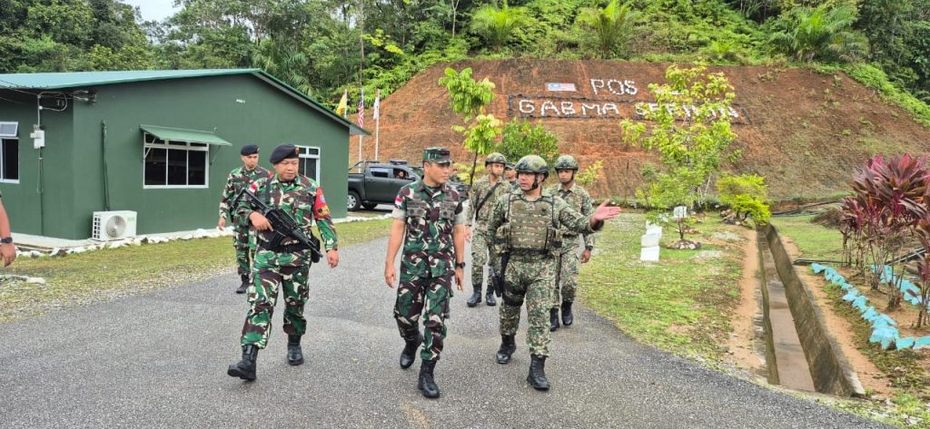 Danrem 121ABW Saat Kunjungi Pos Gabma Serikin Satgas Panmtas RI-Malaysia