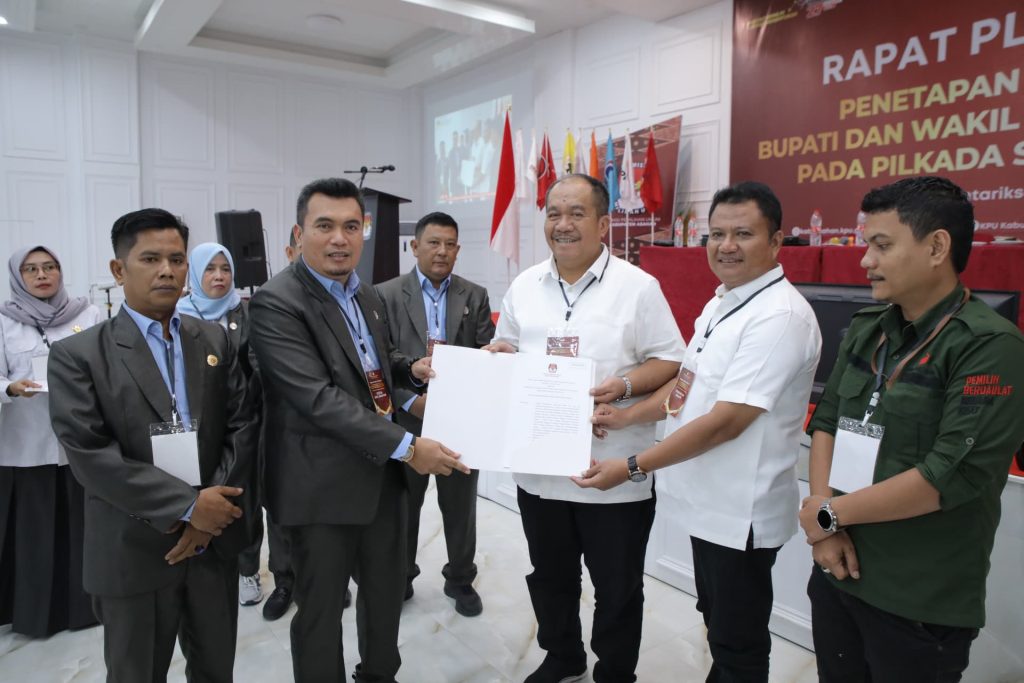 KPU Asahan Tetapkan Paslon Bupati dan Wakil Bupati Terpilih Periode 2025-2030