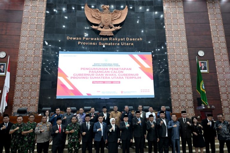 Agus Fatoni Hadiri Rapat Paripurna DPRD Penetapan Paslon Gubernur dan Wagub Terpilih Sumut