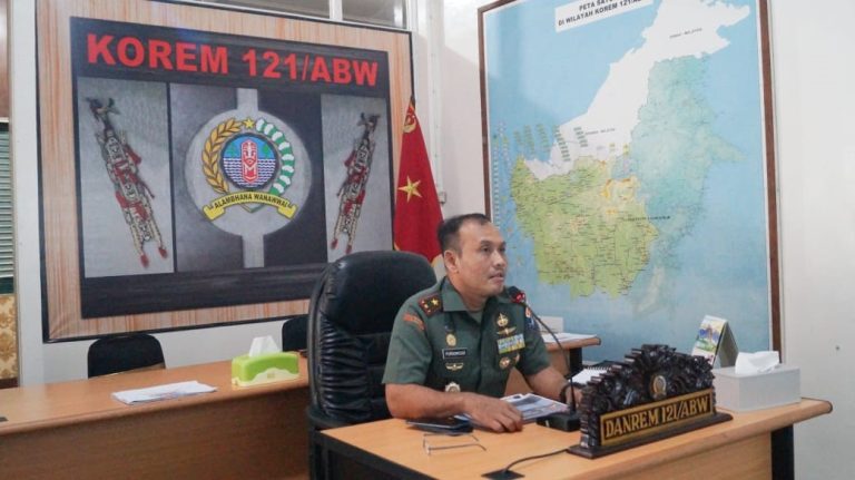 Danrem 121Abw Brigjen TNI Purnomosidi Pimpin Rapat Sidang Pangkar Jabatan