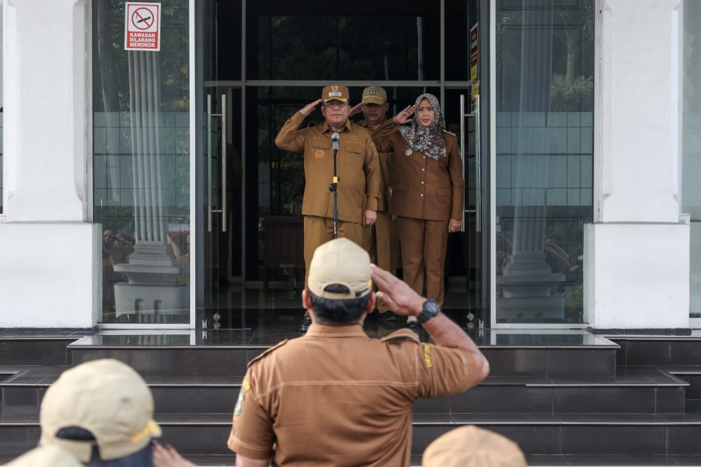 Walkot Wesly Perdana Pimpim Apel Gabungan di Jajaran Pemko Siantar