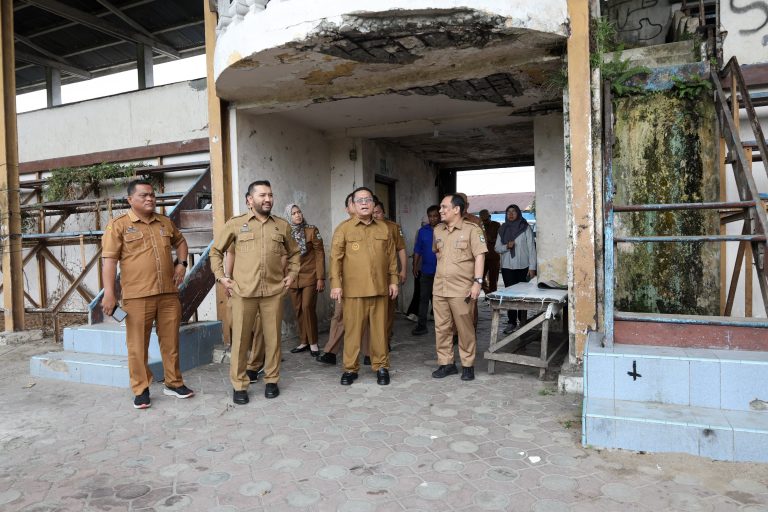 Walkot Wesly Silalahi Tinjau Kondisi Stadion Sang Naualuh