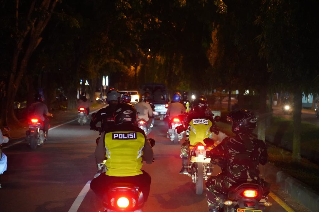 Cegah Aksi Premanisme di Kubu Raya, Polisi dan TNI Lakukan Patroli Skala Besar