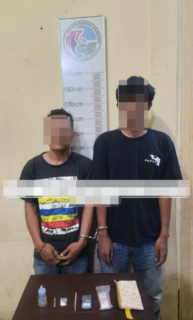 Dua Pria Diamankan Bersama Sabu dan Bong di stabat