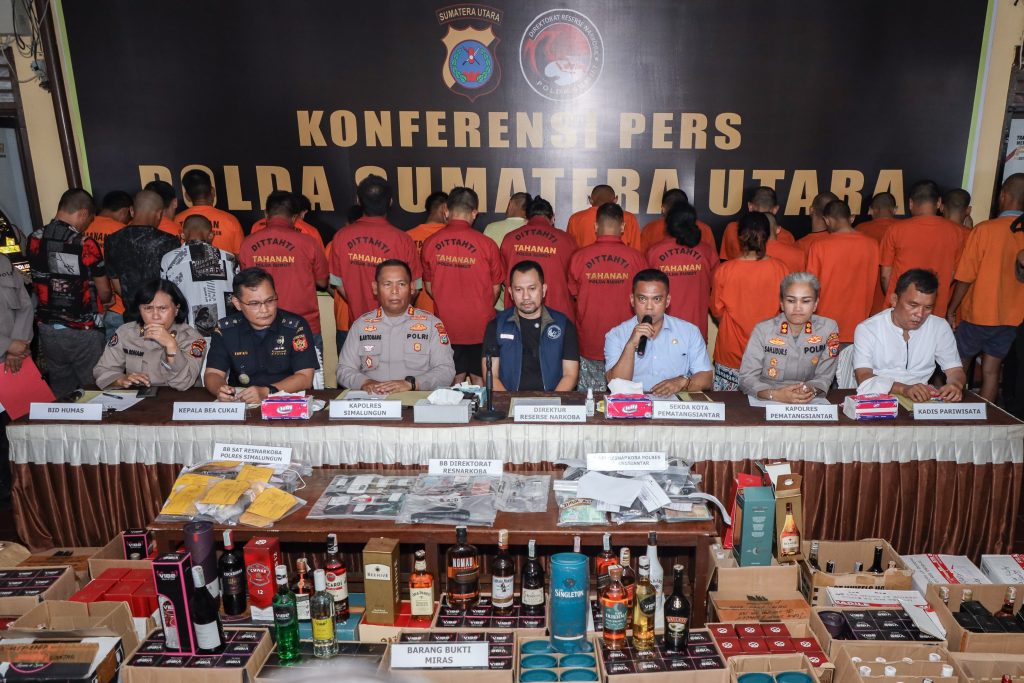 Pemko Siantar Ikut Konpers Polda Sumut di Polres Siantar