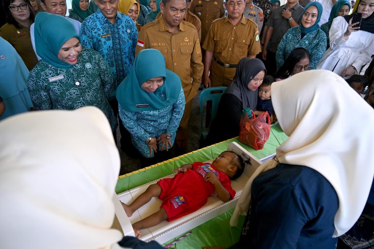 Wakil Ketua Pembina Posyandu Sumut Kunjungi Posyandu dan PAUD di Sergai